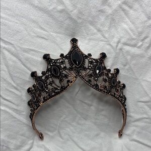 Elegant Black and Rose Gold Tiara
